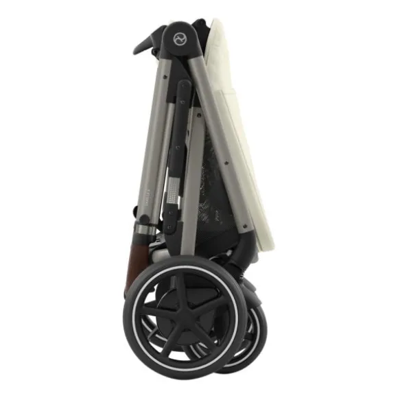 Cybex E-Gazelle S Twin-Kinderwagen Almond Beige / Beige
