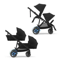 Cybex E-Gazelle S Twin-Kinderwagen Almond Beige / Beige