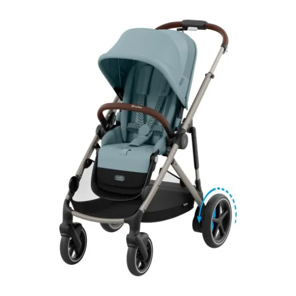 Cybex E-Gazelle S Twin-Kinderwagen Almond Beige / Beige