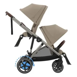Cybex E-Gazelle S Twin-Kinderwagen Almond Beige / Beige