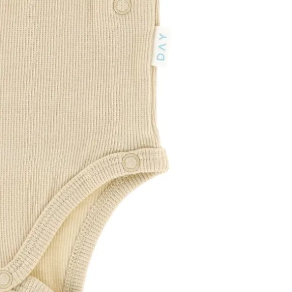DAY Overslagromper Lange Mouw Rib - Mt. 74/80 - Cappuccino
