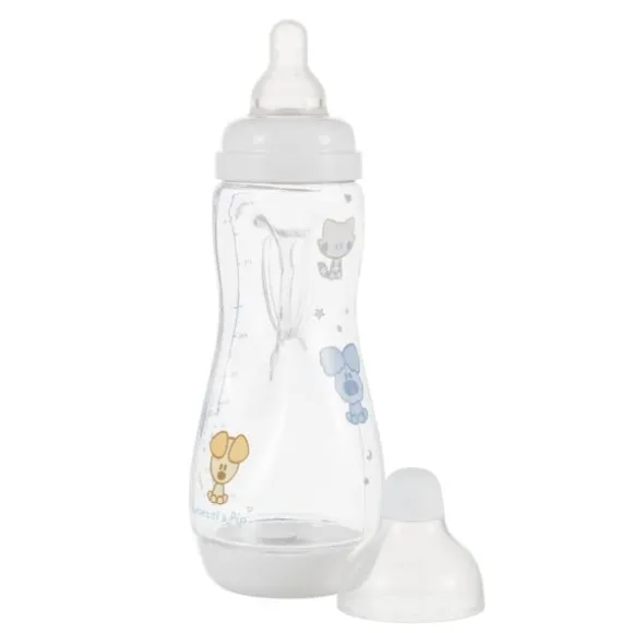 Difrax Handgreepfles Groot Woezel&Pip 240ml