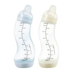 Difrax S-fles Natural – 250 ml – 2-pack – Ice/Ivory