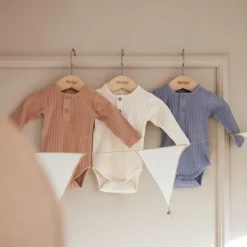 Dirkje Romper Lange Mouw Multi Colour Blue 3-Pack 50/56