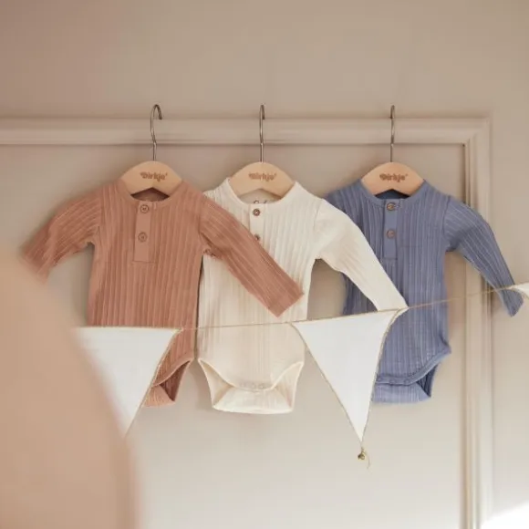 Dirkje Romper Lange Mouw Multi Colour Blue 3-Pack 50/56