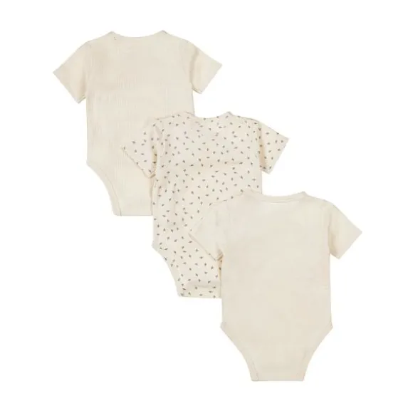 Dirkje Romper Overslag Korte Mouw Off White 3-Pack 44