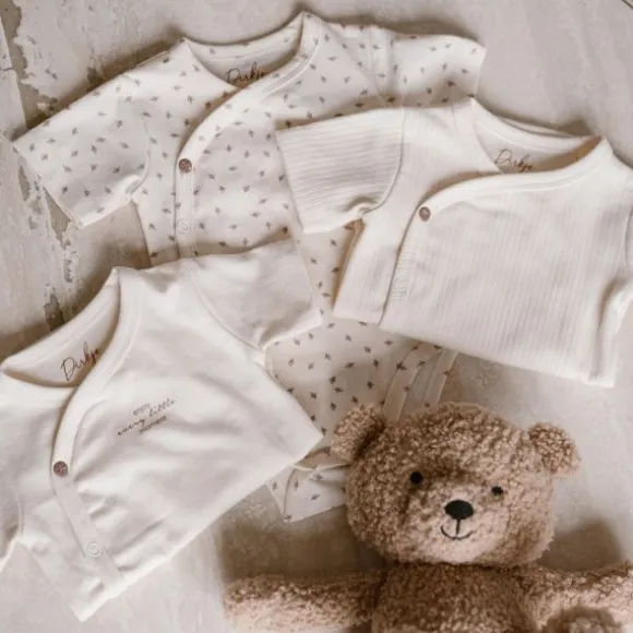 Dirkje Romper Overslag Korte Mouw Off White 3-Pack 44