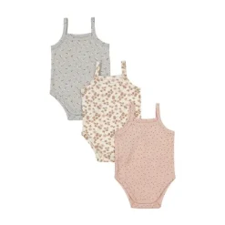 Dirkje Romper Zonder Mouw Multi Colour Pink 3-Pack 50/56