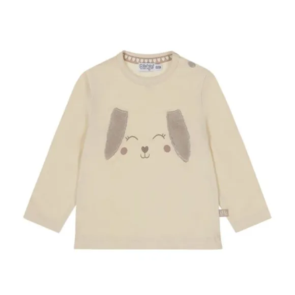 Dirkje T‑Shirt Animal – Maat 80 – Offwhite