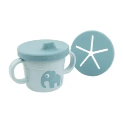 Done By Deer Foodie Spout/Snack Cup Elphee Blue