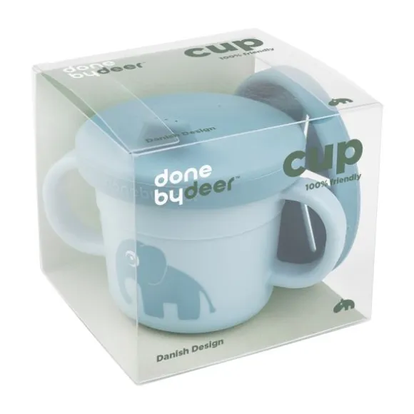 Done By Deer Foodie Spout/Snack Cup Elphee Blue