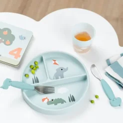 Done By Deer Playground Stick&Stay Vakjes Bord - Blue