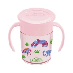 Dr. Brown's Beker Cheers 360 Roze Met Print 200ml