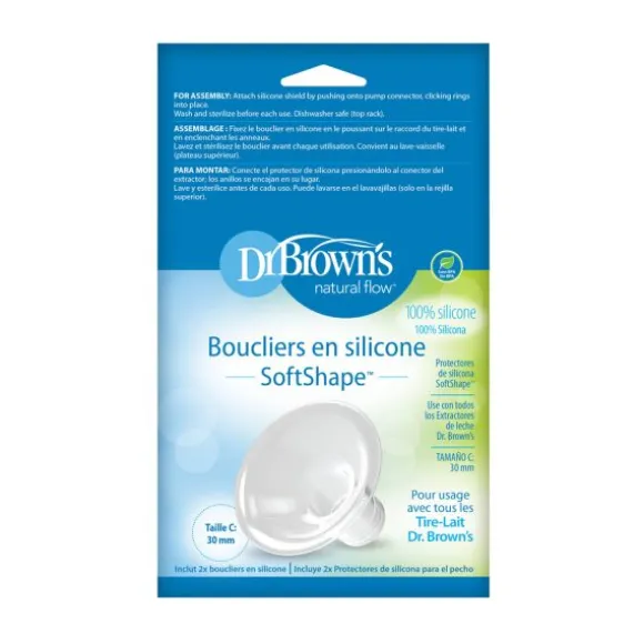 Dr. Brown's Borstschild Siliconen Softshape Maat C 2-Pack