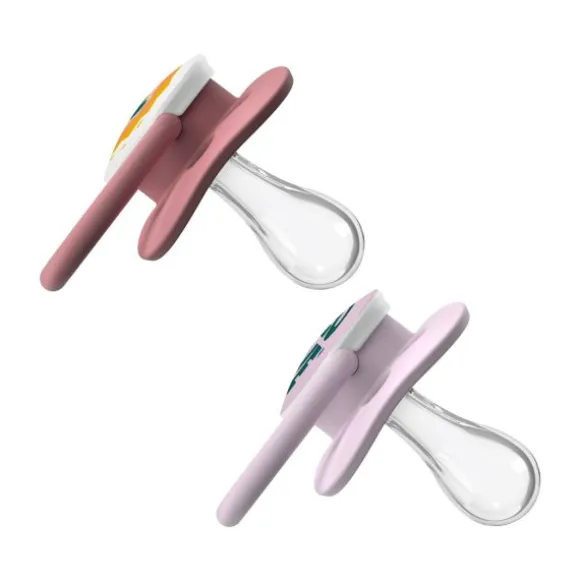 Dr. Brown's Fopspeen Roze/Grijs Fase 1 2-Pack
