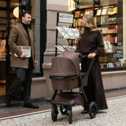 Dubatti One E6 Kinderwagen 2-in-1 - Black / Walnut Brown