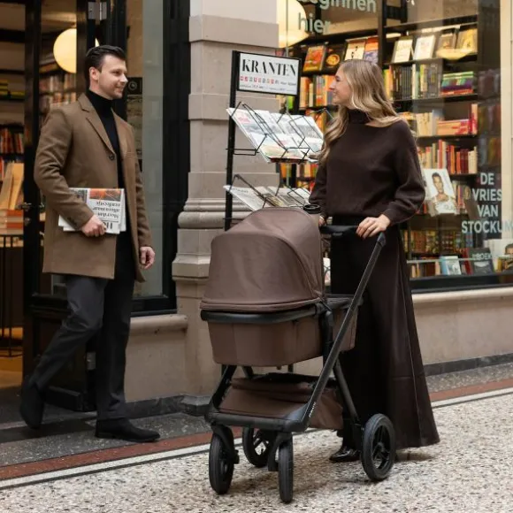 Dubatti One E6 Kinderwagen 2-in-1 - Black / Walnut Brown
