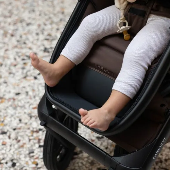 Dubatti One E6 Kinderwagen 2-in-1 - Black / Walnut Brown
