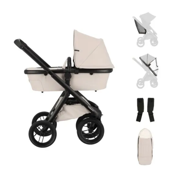 Dubatti One E6 Kinderwagen 2-in-1 - Black / Walnut Brown