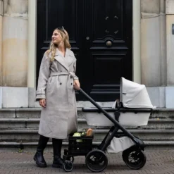 Dubatti One E6 Kinderwagen 2-in-1 - Black / Walnut Brown