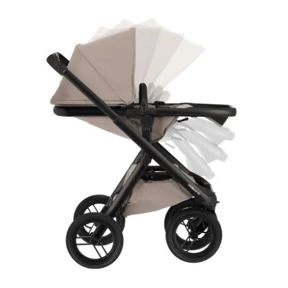 Dubatti One E6 Kinderwagen 2-in-1 - Black / Walnut Brown