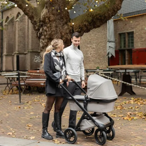Dubatti One E6 Kinderwagen 2-in-1 - Black / Walnut Brown