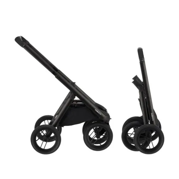 Dubatti One E6 Kinderwagen 2-in-1 - Black / Walnut Brown