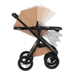 Dubatti One E6 Kinderwagen 2-in-1 - Black / Walnut Brown