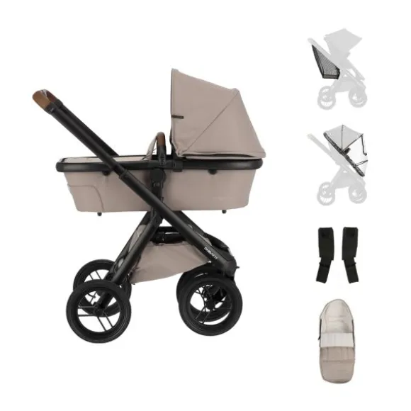 Dubatti One E6 Kinderwagen 2-in-1 - Dark Brown / Walnut Brown