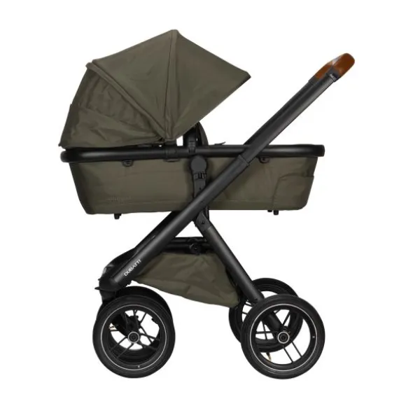 Dubatti One E5 Kinderwagen 2-in-1 Grey Frame Black/Cognac