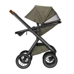 Dubatti One E5 Kinderwagen 2-in-1 Grey Frame Black/Cognac