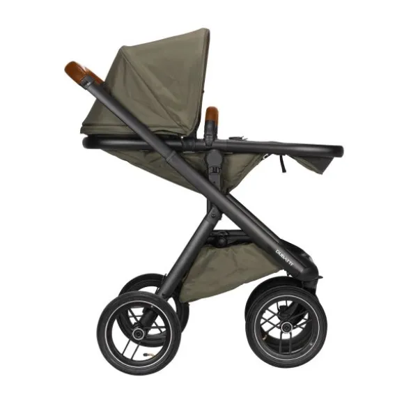 Dubatti One E5 Kinderwagen 2-in-1 Grey Frame Black/Cognac