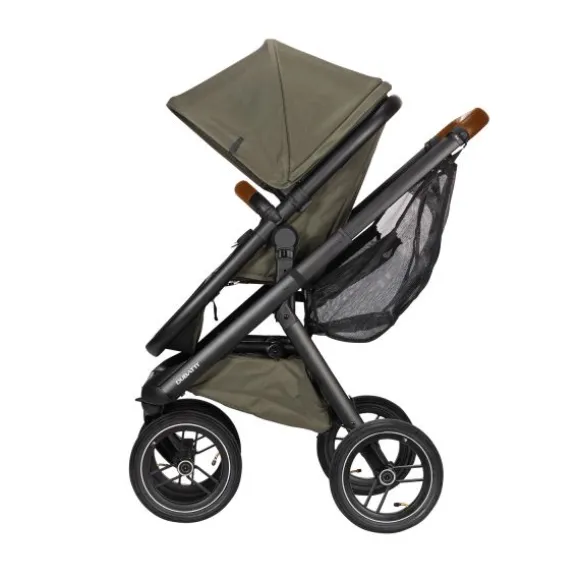 Dubatti One E5 Kinderwagen 2-in-1 Grey Frame Black/Cognac