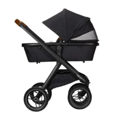 Dubatti One E5 Kinderwagen 2-in-1 Grey Frame Black/Cognac