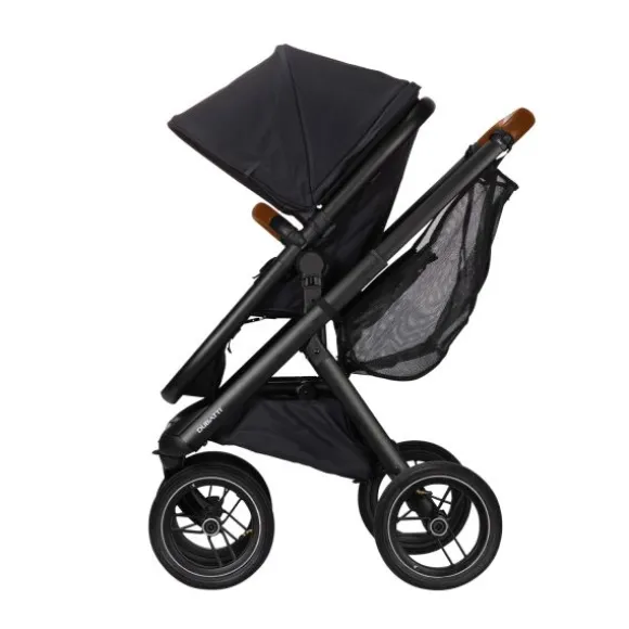 Dubatti One E5 Kinderwagen 2-in-1 Grey Frame Black/Cognac