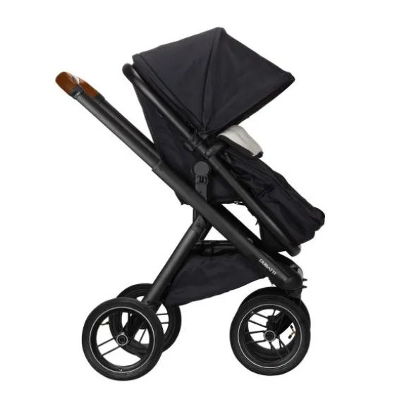 Dubatti One E5 Kinderwagen 2-in-1 Grey Frame Black/Cognac