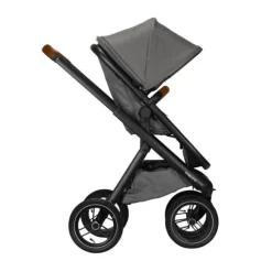Dubatti One E5 Kinderwagen 2-in-1 Grey Frame Black/Cognac