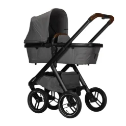 Dubatti One E5 Kinderwagen 2-in-1 Grey Frame Black/Dark Brown