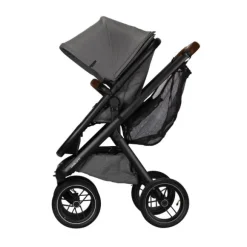 Dubatti One E5 Kinderwagen 2-in-1 Grey Frame Black/Dark Brown