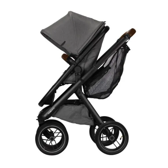 Dubatti One E5 Kinderwagen 2-in-1 Grey Frame Black/Dark Brown