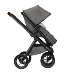 Dubatti One E5 Kinderwagen 2-in-1 Grey Frame Black/Dark Brown