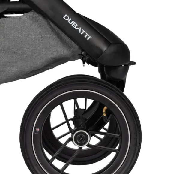 Dubatti One E5 Kinderwagen 2-in-1 Grey Frame Black/Dark Brown