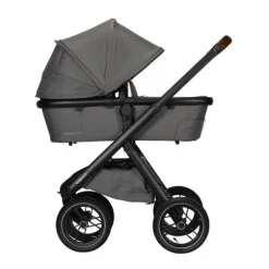 Dubatti One E5 Kinderwagen 2-in-1 Grey Frame Black/Dark Brown