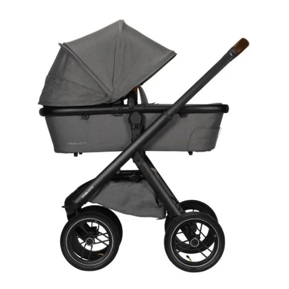 Dubatti One E5 Kinderwagen 2-in-1 Grey Frame Black/Dark Brown