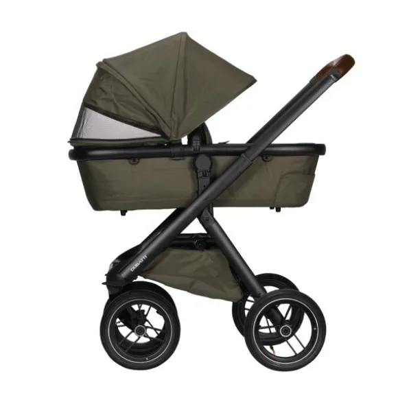 Dubatti One E5 Kinderwagen 2-in-1 Grey Frame Black/Dark Brown
