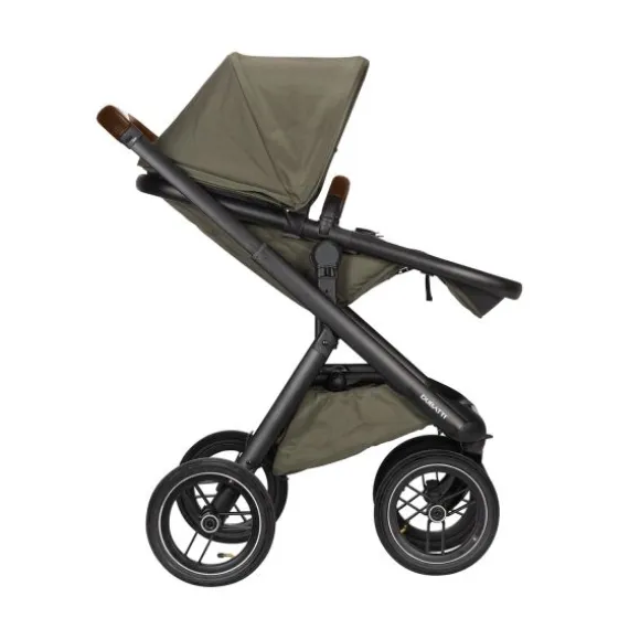 Dubatti One E5 Kinderwagen 2-in-1 Grey Frame Black/Dark Brown