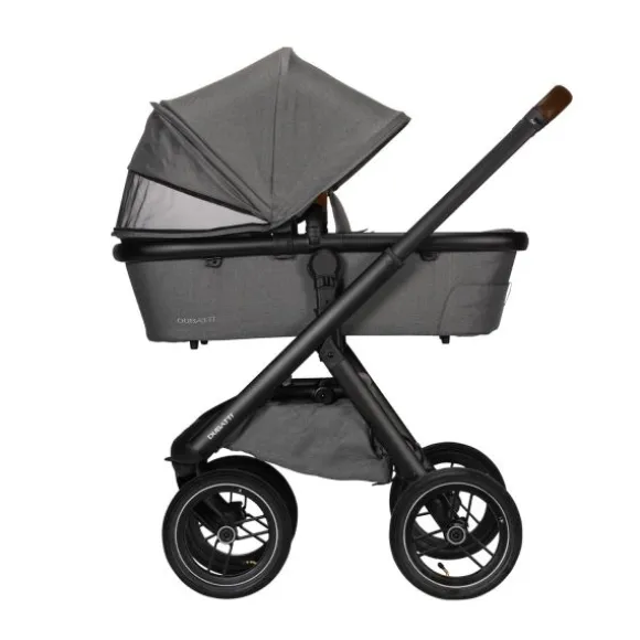 Dubatti One E5 Kinderwagen 2-in-1 Grey Frame Black/Dark Brown
