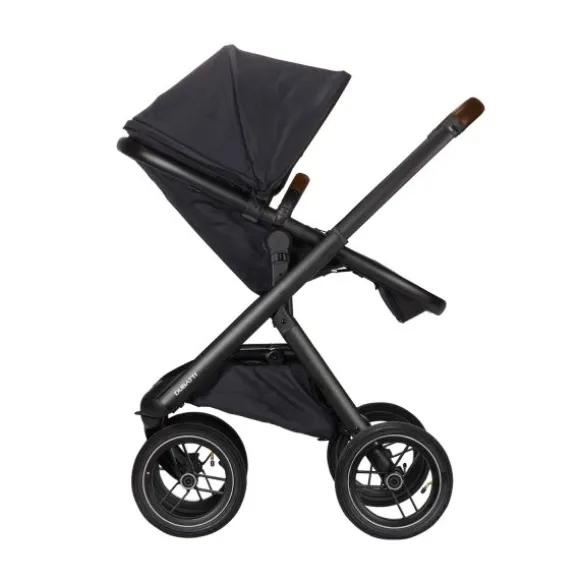 Dubatti One E5 Kinderwagen 2-in-1 Grey Frame Black/Dark Brown