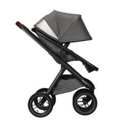 Dubatti One E5 Kinderwagen 2-in-1 Grey Frame Black/Dark Brown