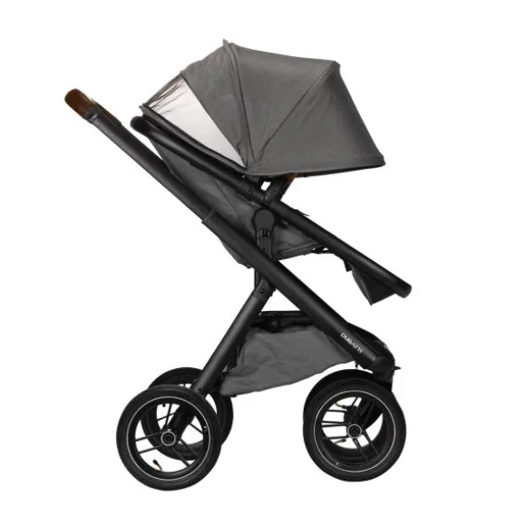 Dubatti One E5 Kinderwagen 2-in-1 Grey Frame Black/Dark Brown